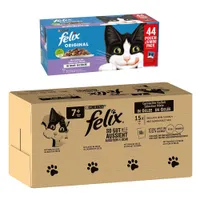 Felix ("So gut...") kapsičky 120 x 85 g + 44 x 85 g smíšené balení zdarma - ("So gut...") kapsičky Senior 120 x 85 g + Original Mix v želé 44 kapsiček Smíšené balení (losos, tuňák, hovězí, kuřecí) (44 x 85 g)