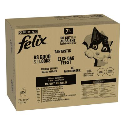 Jumbopack Felix Tendres Effilés 120 x 85 g pour chat
