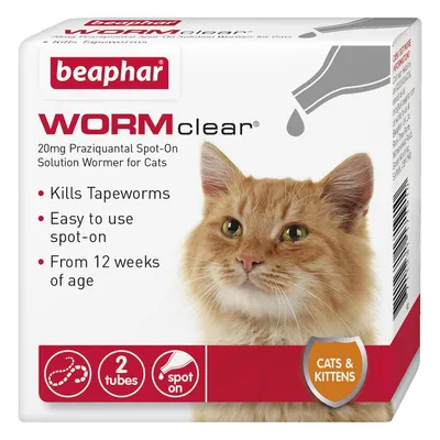beaphar WORMclear® Spot-On Solution for Cats - 2 Pipettes