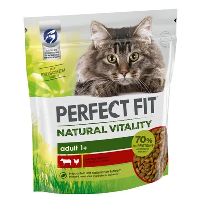 Perfect Fit Natural Vitality Adult 1+ bœuf, poulet pour chat  -  6 x 650 g