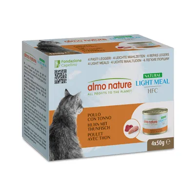 Lot Almo Nature HFC Natural Light 24 x 50 g - poulet, thon