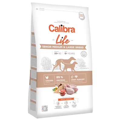 Calibra Dog Life Senior Medium & Large с курицей - 12 кг
