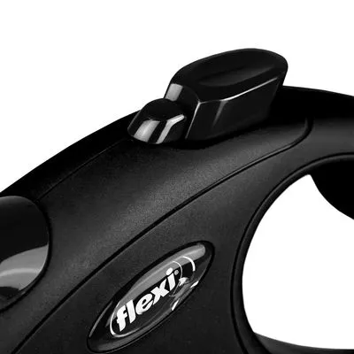 flexi Classic Lesă retractabilă, negru, 5 m - Mărimea S: până la 15 kg