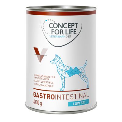 Concept for Life Veterinary Diet Gastro Intestinal Low Fat para perros Pack % - 24 x 400 g