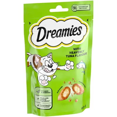 Dreamies Cat Treats - Tuna - Multibuy: 8 x 60g