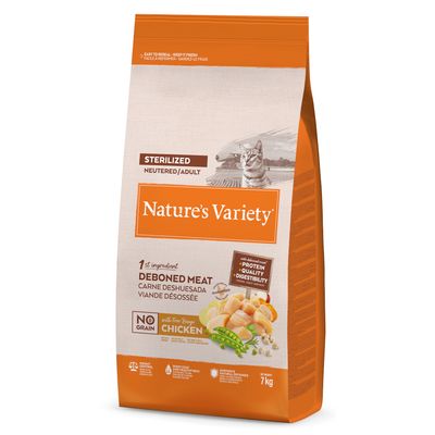 Nature's Variety No Grain Sterilized Adult с пилешко от свободно отглеждане