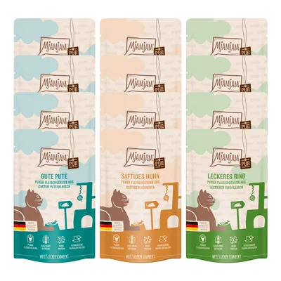 Mixpack MjAMjAM le plaisir de la viande pure 12 x 125 g - Mix (3 sortes)