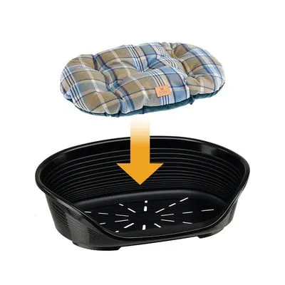 Ferplast Hondenkussen Scott, blauw - L 85 x B 55 x H 12 cm - Hondenkussen Scott