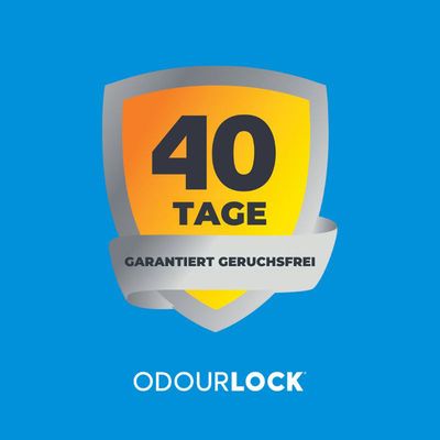 40 Tage garantiert geruchsfrei. OdourLock.