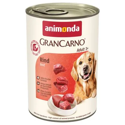 Voordeelpakket animonda GranCarno 12 x 400 g - Rund & Kip