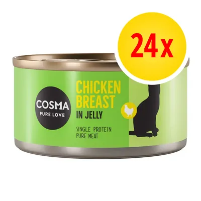 Cosma Pure Love Chicken Breast in Jelly, single protein pure meat, pack of 24 cans