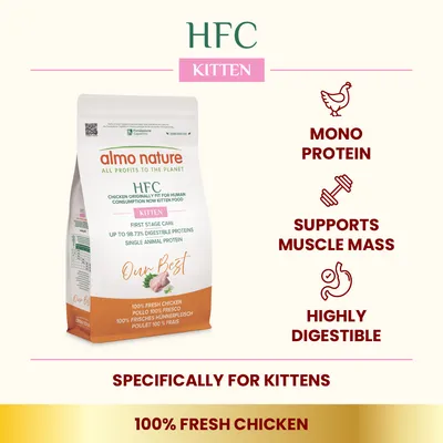 Almo Nature HFC Kitten csirke - 2 x 1,2 kg