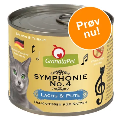 GranataPet SYMPHONIE NO.4 Lachs & Pute, Delicatessen für Katzen, Salmon & Turkey, Prøv nu!, fremstillet i Tyskland, Ohne Getreide grain free
