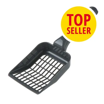 Plastová lopatka s mřížkou, žlutý kruh s červeným textem TOP SELLER v pravém horním rohu
