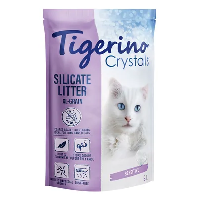 Tigerino Crystals XL-Grain Sensitive Cat Litter - Unscented - Super Multibuy: 6 x 5l