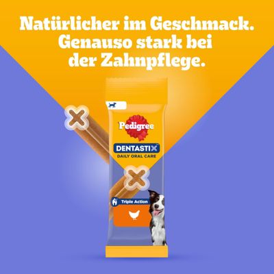 Zahnpflege-Snack: Pedigree Dentastix für mittelgroße Hunde (10-25 kg) - 5 Stück (128 g)