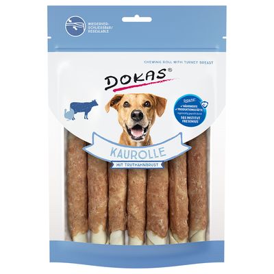 Dokas Bâtonnets à mâcher pour chien blancs de dinde 6 x 190 g