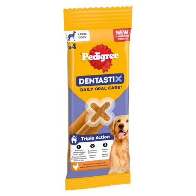 Pedigree Dentastix mindennapi fogápolás nagy testű kutyáknak (> 25 kg) - 4 db (154 g)