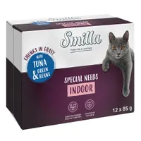 Smilla Indoor Häppchen mit Gemüse 12 x 85 g - mit Thunfisch und grünen Bohnen