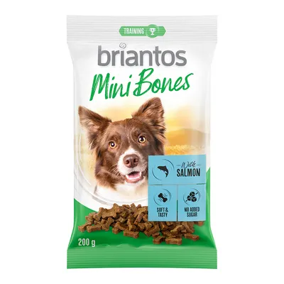 Briantos Mini Bones prigrizki za pse - 2 x 200 g z lososom