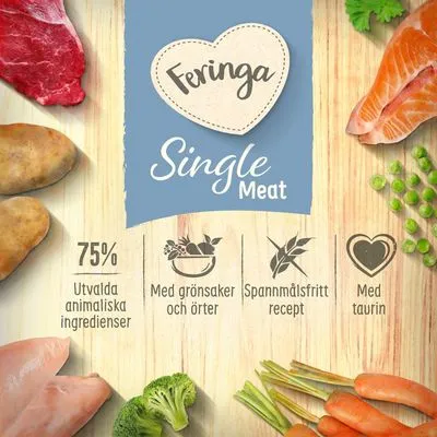 Feringa Adult Single Meat Nötkött (Classic Meat Nötkött) - Sparpack: 10 kg (5 x 2kg)
