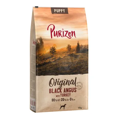 Økonomipakke: 2 x 12 kg Purizon 80:20:0 - Classic: Puppy Black Angus-Okse med Kalkun