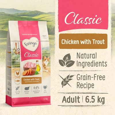 Feringa Adult Duo kana ja taimen UUSI 6,5 kg