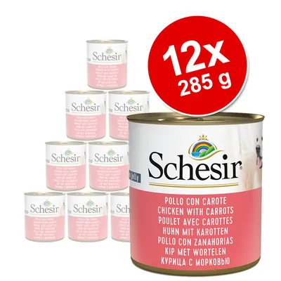 Schesir Huhn mit Karotten in Jelly, 12 Dosen à 285 g.