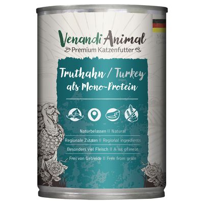Venandi Animal Monoprotein 6 x 400 g Truthahn