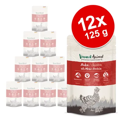 Venandi Animal Premium Katzenfutter, Huhn als Mono-Protein, naturbelassen, regionale Zutaten, besonders viel Fleisch, frei von Getreide. Packung: 12x125g. Venandi Animal Premium Katzenfutter, Huhn als Mono-Protein, naturbelassen, regionale Zutaten, besonders viel Fleisch, frei von Getreide. Packung: 12x125g.
