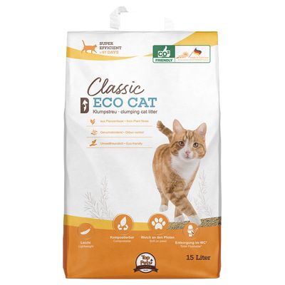 Classic Eco Cat Klumpstreu aus Pflanzenfasern 15 l