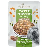Applaws Taste Toppers en sauce 12 x 85 g pour chien - agneau, carottes, courgettes, pois chiches 