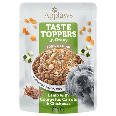 Applaws Dog Taste Toppers în sos 12 x 85 g Miel, morcov, dovleac și năut