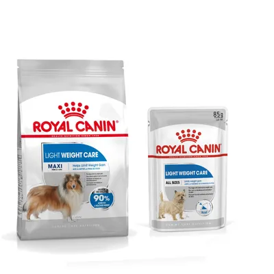 Royal Canin Nutrition Dry Dog Food + Royal Canin Wet Dog Food - 15% off! * - Maxi Light Weight Care (12kg) + Light Weight Care Loaf (12 x 85g) Royal Canin Nutrition Dry Dog Food + Royal Canin Wet Dog Food - 15% off! * - Maxi Light Weight Care (12kg) + Light Weight Care Loaf (12 x 85g)