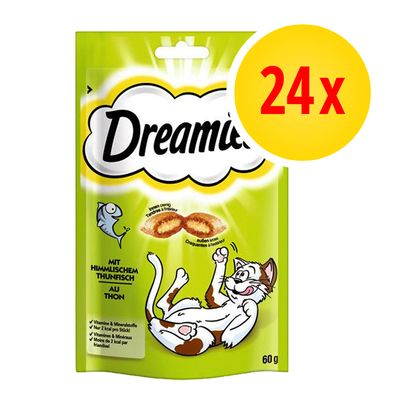 Super-Sparpaket: Dreamies Katzensnack, 24 x 60 g Mix 3: Huhn & Lachs