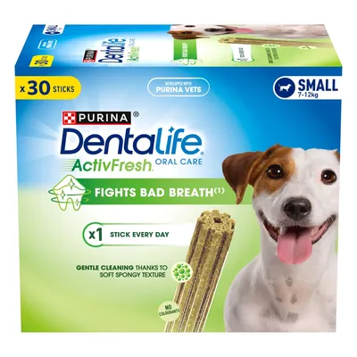 PURINA Dentalife Active Fresh Daily Dental Care Snacks for Small Breed Dogs - 30 Sticks