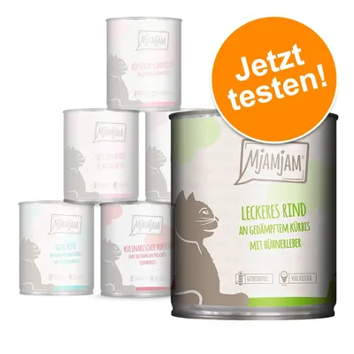 Mjamjam храна за котки: вкусно говеждо със задушена тиква и пилешки дроб. Други видове: вкусни скариди, сочна говеждо и дива сьомга, добра пуйка, кулинарен елен.