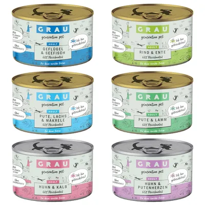 GRAU Gourmet Adult Grain-Free Saver Pack 24 x 200g - Mix (6 varieties)