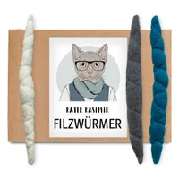 Kater Kasimir Vermisseaux en feutrine pour chat - lot de 3 jouets
