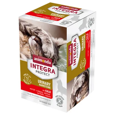 animonda Integra Protect Adult Urinary Struvite Alimento umido per gatti - 6 x 100 g con Vitello
