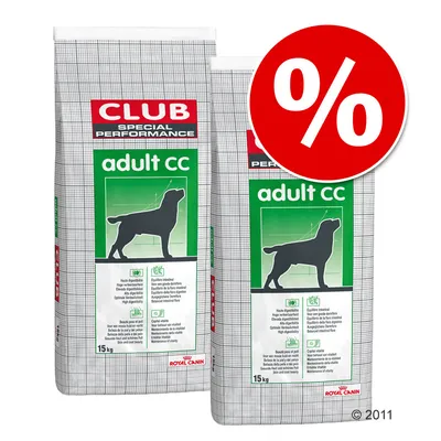 Royal Canin Club Special Performance Adult CC корм для собак, 15 кг, с символом скидки.