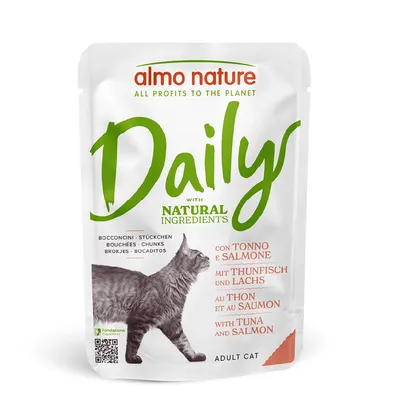 Almo Nature Cat Daily Menu kapsička 24 x 70 g - tuňák & losos Almo Nature Cat Daily Menu kapsička 24 x 70 g - tuňák & losos