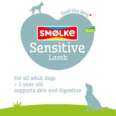 Sensitive Lamb, with Natural Ingredients. For all adult dogs from 1 year, supports skin and digestion. Sensitive Lamb, with Natural Ingredients. For all adult dogs from 1 year, supports skin and digestion.