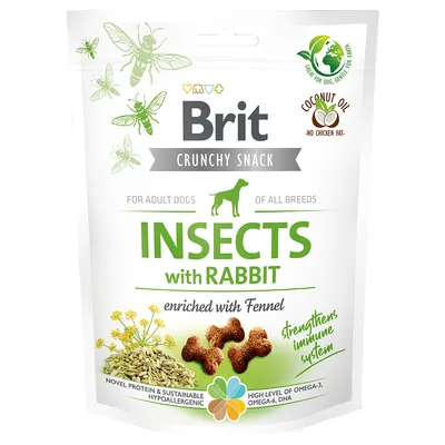 Brit Care Crunchy Cracker, Owady, królik i koper włoski - 200 g