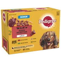 Pedigree Senior Pouch in Jelly Multipack - 12 x 100g
