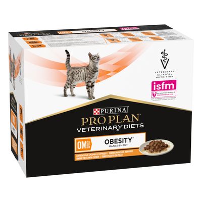 PURINA PRO PLAN Veterinary Diets Feline OM Obesity Management - Chicken 10 x 85g