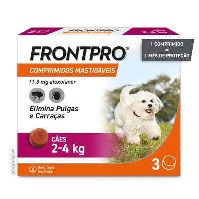 Frontpro comprimidos antiparasitários para cães de 2 a 4 kg - 3 comprimidos Frontpro comprimidos antiparasitários para cães de 2 a 4 kg - 3 comprimidos