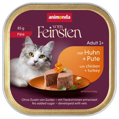 Sparpaket animonda vom Feinsten Adult 64 x 85 g - Huhn & Pute Pâté Sparpaket animonda vom Feinsten Adult 64 x 85 g - Huhn & Pute Pâté