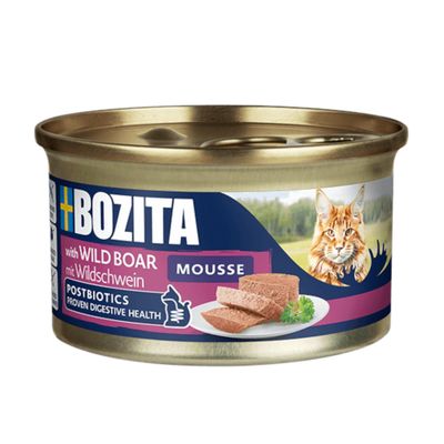 Bozita Mousse Postbiotics 12 x 85 g Wild zwijn