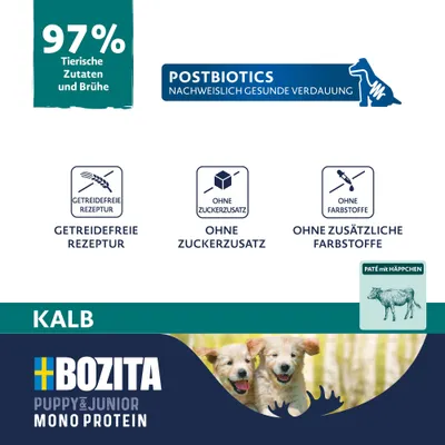 Bozita Dog Pate Puppy 6 x 400 g - Kalb